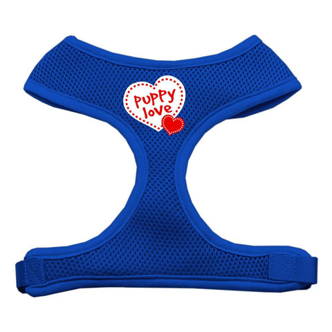 Puppy Love Soft Mesh Harnesses Blue Medium