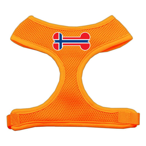 Bone Flag Norway Screen Print Soft Mesh Harness Orange Large