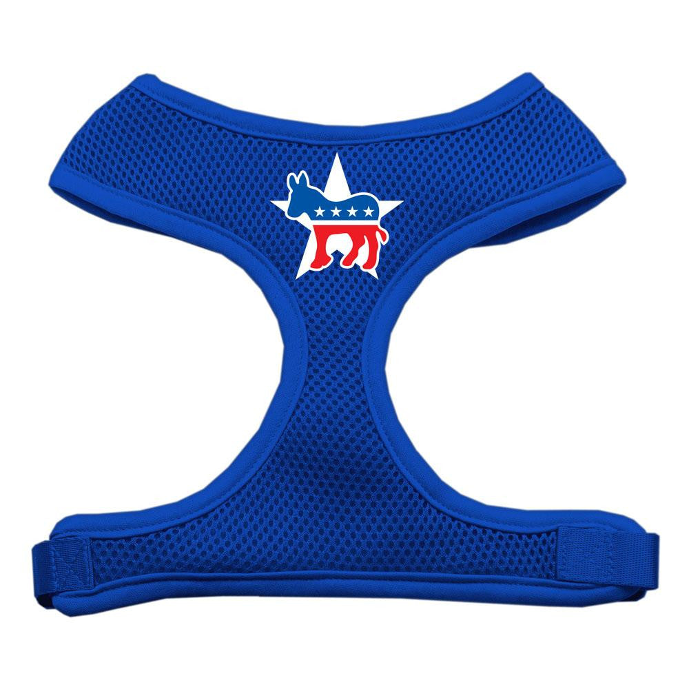 Democrat Screen Print Soft Mesh Harness Blue Large