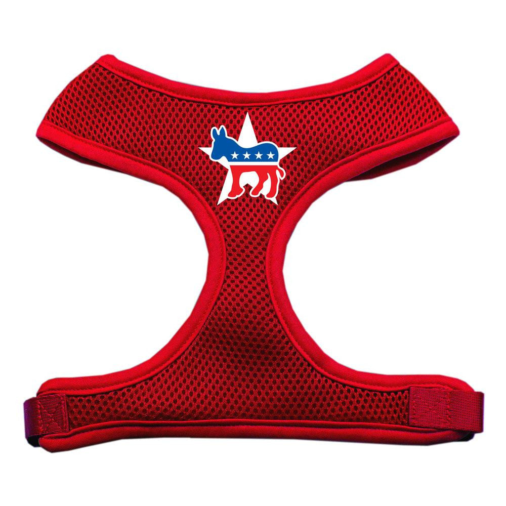 Democrat Screen Print Soft Mesh Harness Red Large