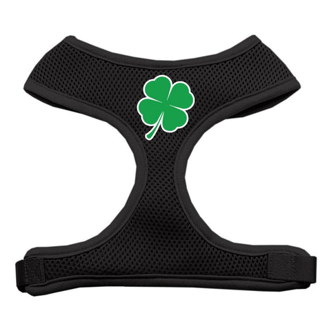 Shamrock Screen Print Soft Mesh Harness Black Large