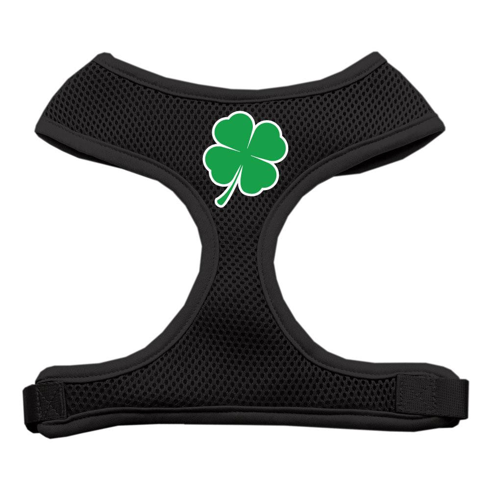 Shamrock Screen Print Soft Mesh Harness Black Medium