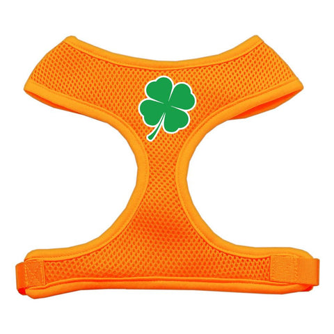 Shamrock Screen Print Soft Mesh Harness Orange Medium