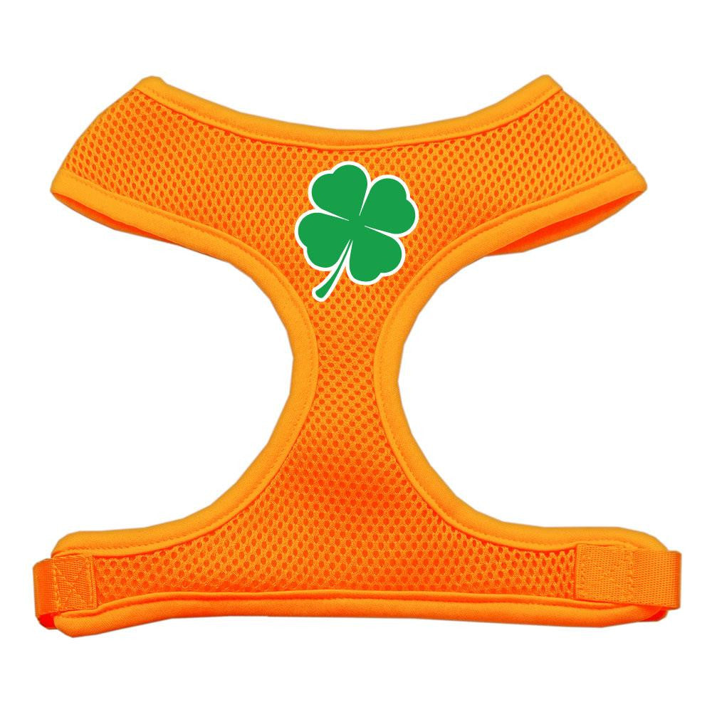 Shamrock Screen Print Soft Mesh Harness Orange Extra Large