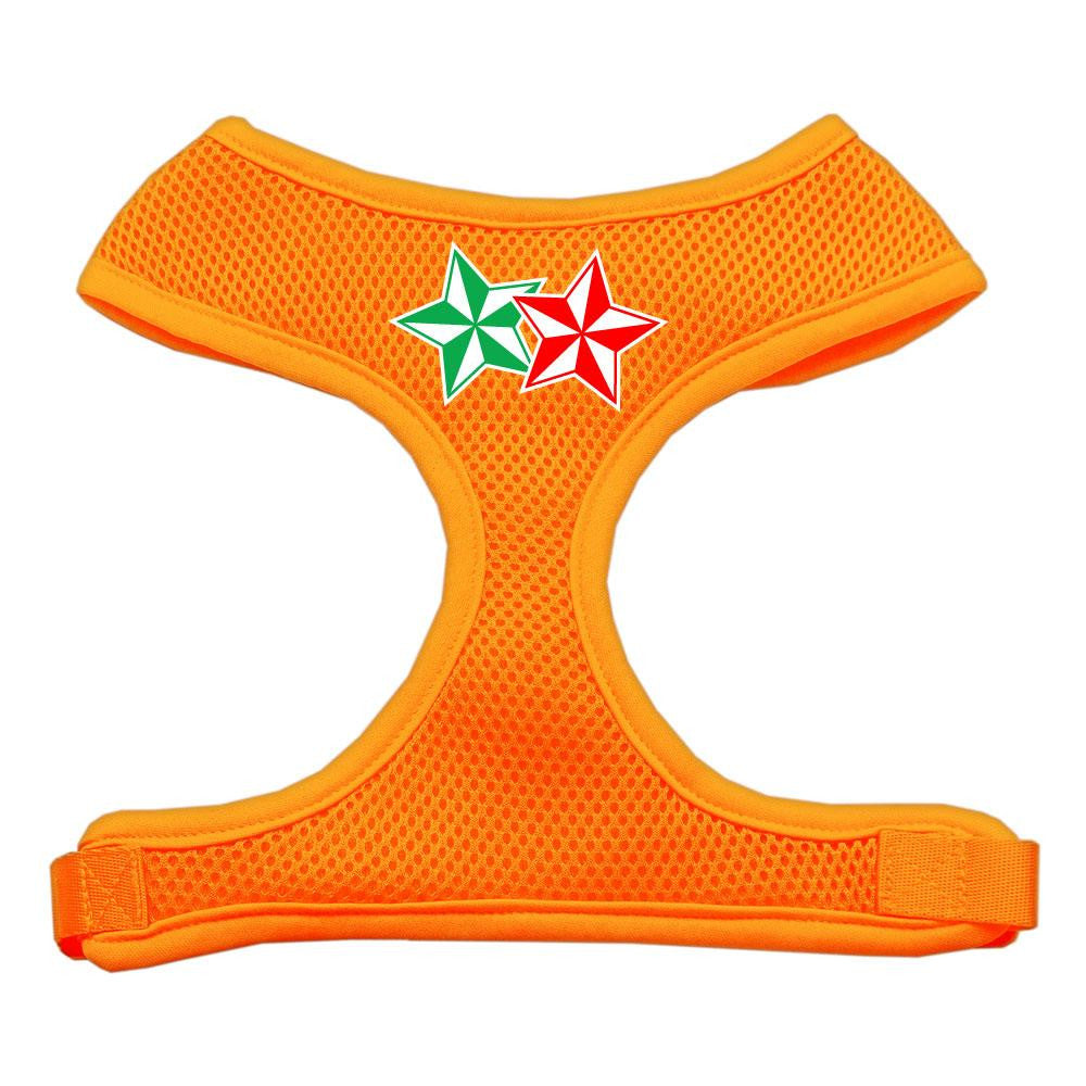 Double Holiday Star Screen Print Mesh Harness Orange Large