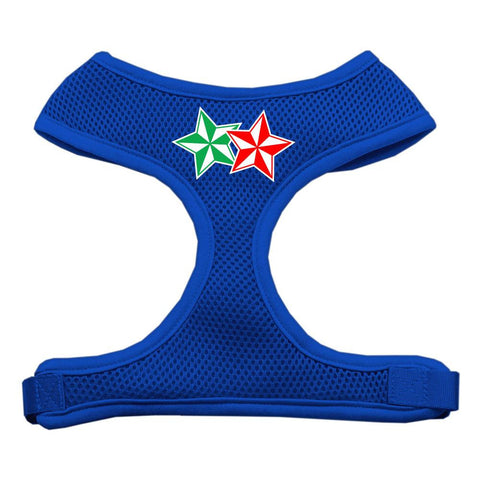 Double Holiday Star Screen Print Mesh Harness Blue Medium