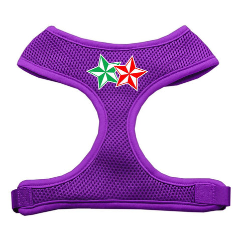 Double Holiday Star Screen Print Mesh Harness Purple Small