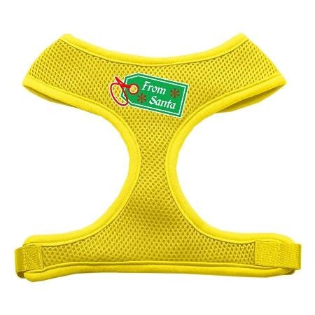 From Santa Tag Screen Print Mesh Harness Yellow Large