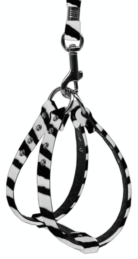 Animal Print Step In Harness Zebra 12