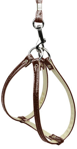 Faux Snake Skin Step In Harness Brown 10