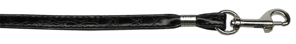 Faux Snake Skin Step In Harness Black 3-8" Plain Leash