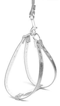 Metallic Step-in Harness Silver W- Clear Stones 12