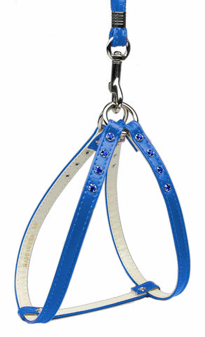 Step-in Harness Blue W- Blue Stones 10