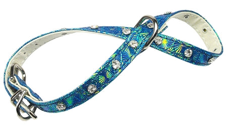 Twinkle Ferret Harness Blue Harness W- Clear Stones