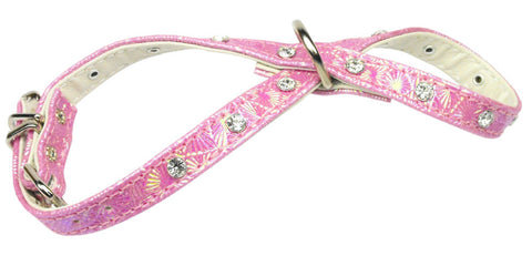 Twinkle Ferret Harness Pink Harness W- Clear Stones