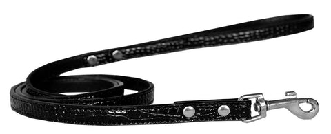 Plain Croc Leash Black 1-2'' Wide X 4' Long