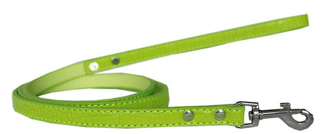 Plain Croc Leash Lime Green 1-2'' Wide X 4' Long