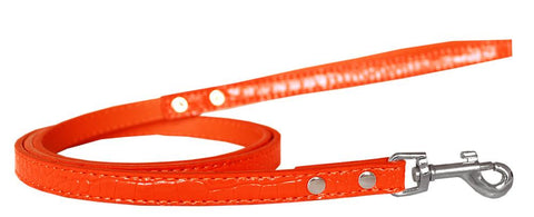 Plain Croc Leash Orange 1-2'' Wide X 4' Long