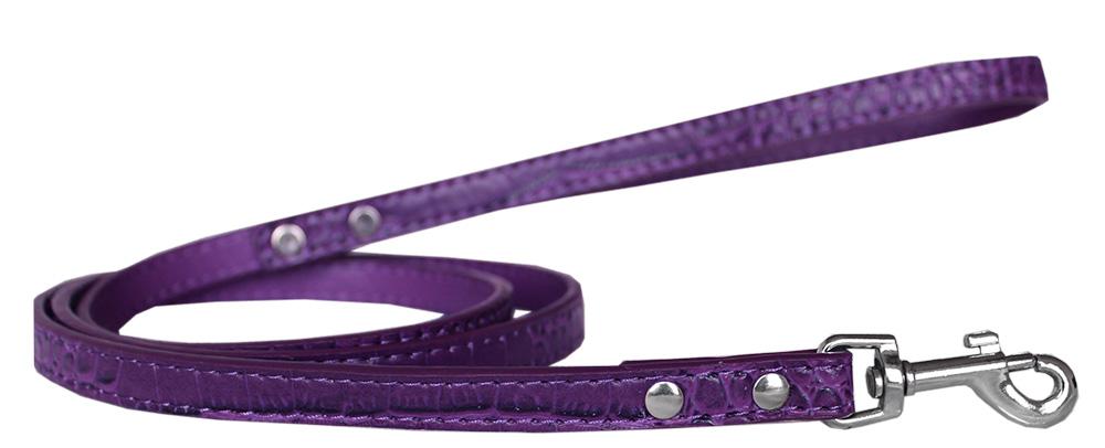 Plain Croc Leash Purple 1-2'' Wide X 4' Long