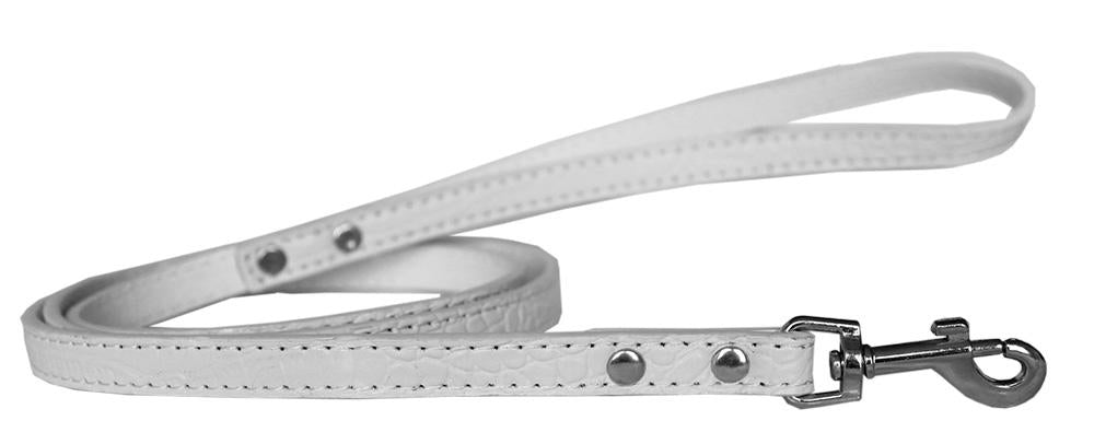 Plain Croc Leash White 1-2'' Wide X 6' Long