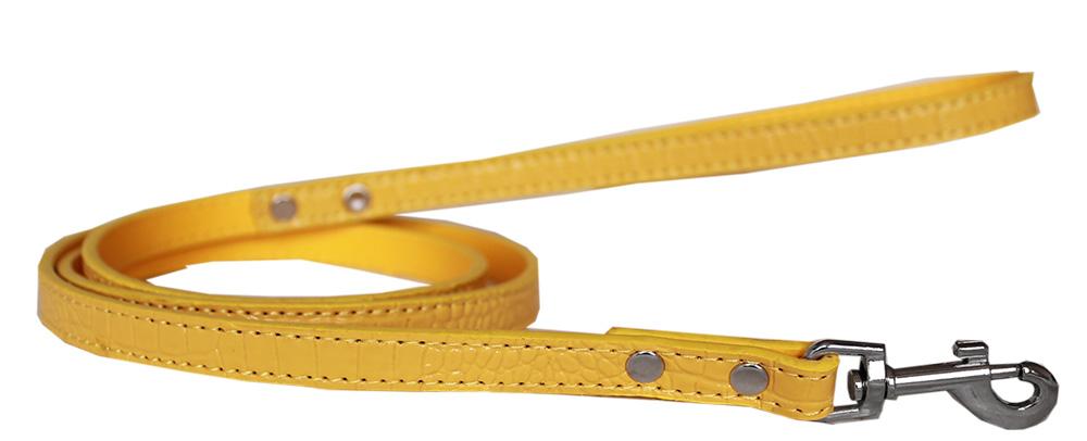 Plain Croc Leash Yellow 1-2'' Wide X 6' Long