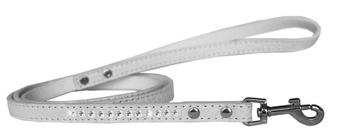 Clear Jewel Croc Leash White 1-2'' Wide X 4' Long