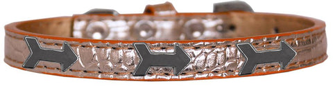 Arrows Widget Croc Dog Collar Copper Size 10