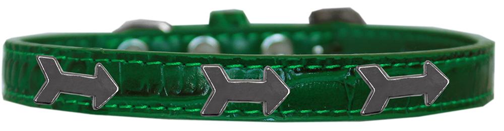 Arrows Widget Croc Dog Collar Emerald Green Size 20