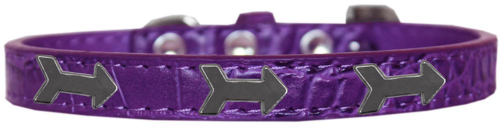 Arrows Widget Croc Dog Collar Purple Size 10