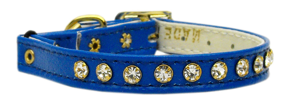 Crystal Cat Safety W- Band Collar Blue 10