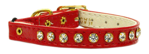 Crystal Cat Safety W- Band Collar Red 10