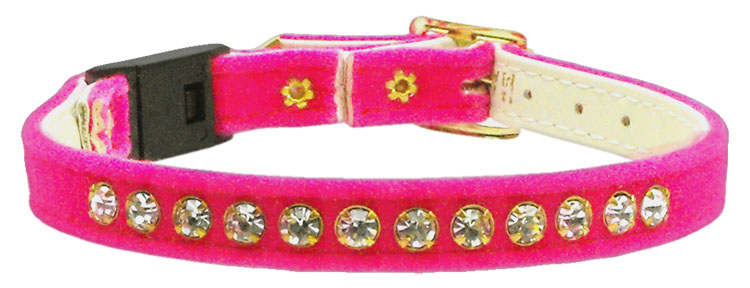 Velvet Breakaway Cat Collar Pink 10