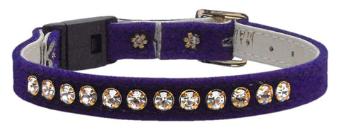 Velvet Breakaway Cat Collar Purple 12