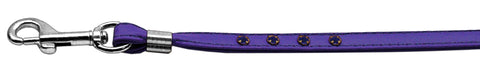 Color Crystal Leash Purple W- Purple Stones Silver Hardware