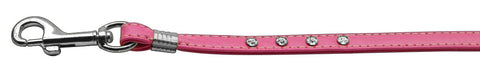 Clear Crystal Leash Pink Silver Hardware