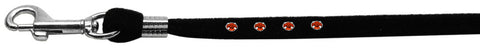 Black Velvet Leash Silver Hardware Hyacinth Stones