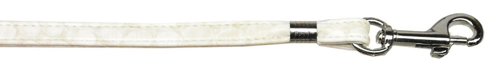 Faux Snake Skin 3-8" Plain Leash  Off-white 3-8'' Plain Leash