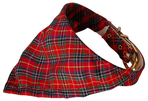 Red Plaid Bandana Collars Red 10