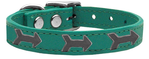 Arrow Widget Genuine Leather Dog Collar Jade 24