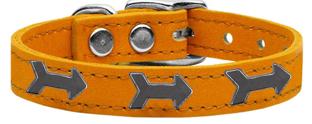 Arrow Widget Genuine Leather Dog Collar Mandarin 10