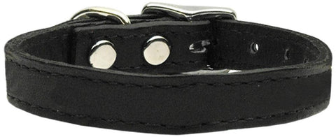 Plain Leather Collars Black 10