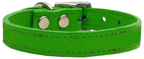 Plain Leather Collars Emerald Green 12