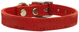 Plain Leather Collars Red 12