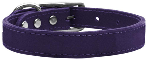 Plain Leather Collars Purple 14