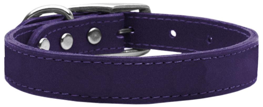 Plain Leather Collars Purple 22