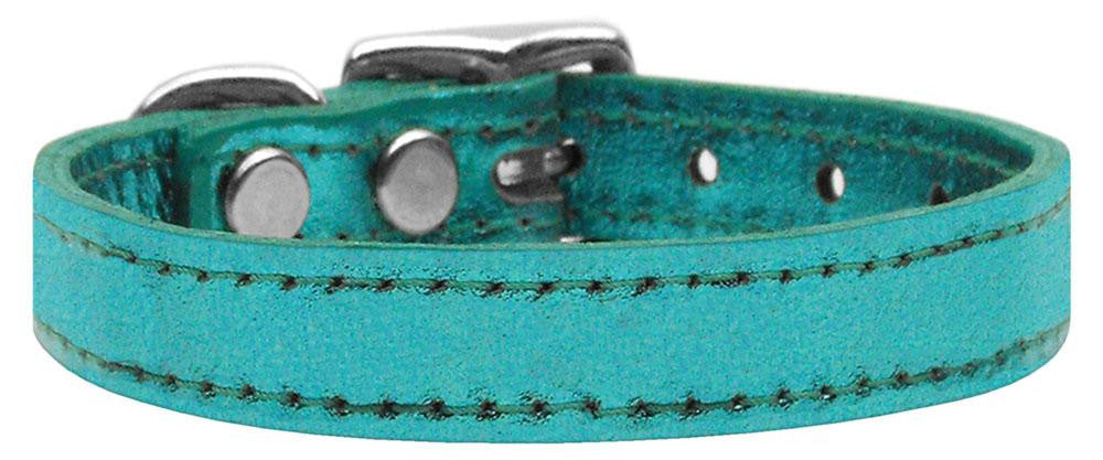 Plain Metallic Leather Metallic Turquoise 22