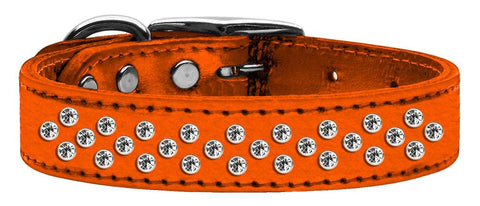 Sprinkles Clear Crystal Metallic Leather Orange 16