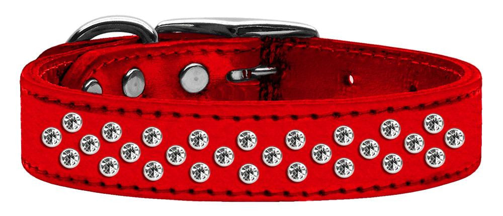 Sprinkles Clear Crystal Metallic Leather Red 16