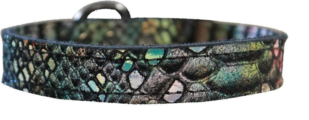 Dragon Skin Genuine Leather Dog Collar Magic Size 18