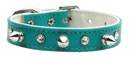 "just The Basics" Crystal And Spike Collars Turquoise 10